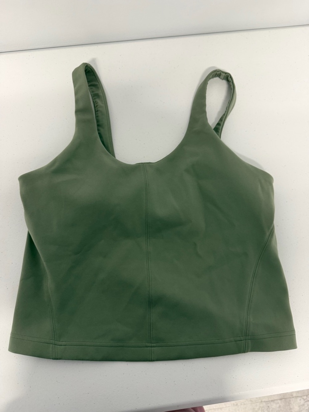 Lululemon Glow Up Tank Willow Leaf Green Size 10 Medium Support B/C Cup 💚